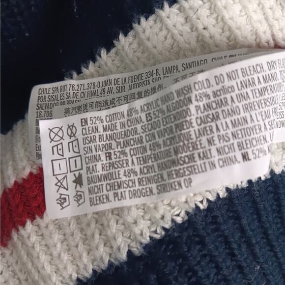 Gently Used Forever 21 Cardigan Red White Blue Striped M - Picture 5 of 5